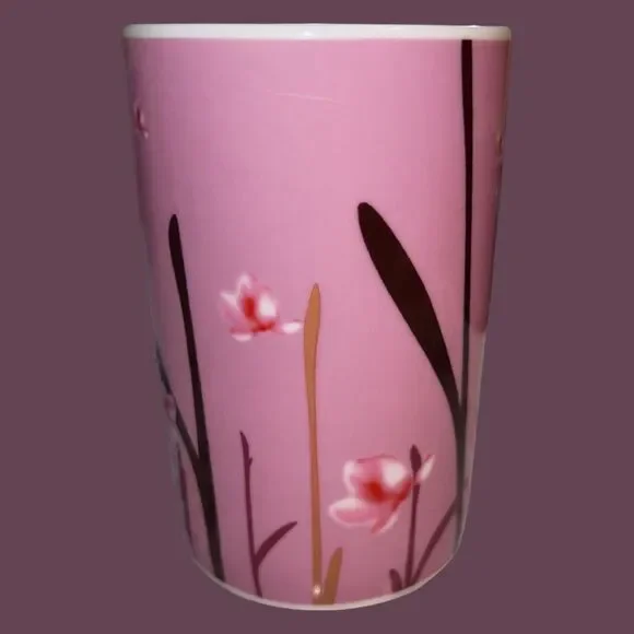 Starbucks 2004 Pink Cherry Blossom Japanese Motif 12-14 Oz. Mug - Picture 2 of 5